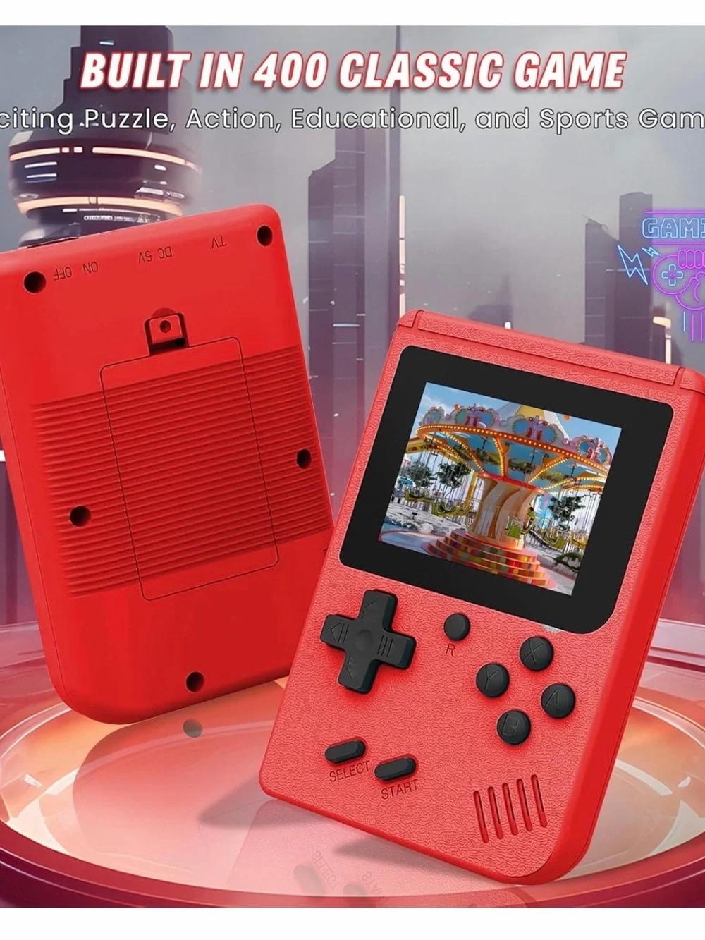 BLUE!!! Handheld Retro Game Console NOT RED NOT PINK Over 400 Preinstalled Games
